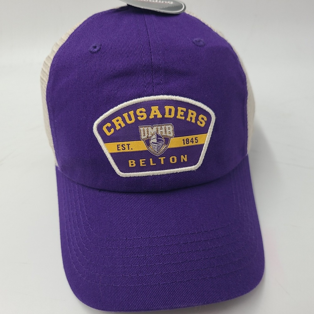 UMHB Crusaders Hat Snapback Trucker Mesh Purple University of Mary Hardin-Baylor